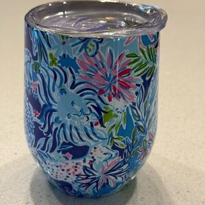 New Lilly Pulitzer Floral Insulated Tumbler Cup 12 oz